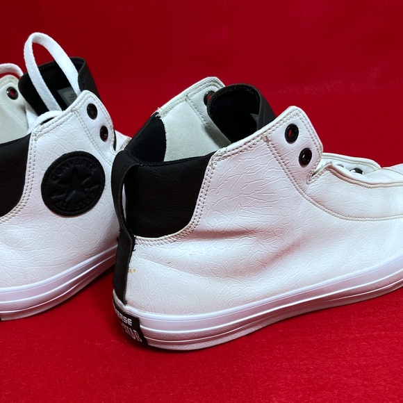 CONVERSE ALL-STAR ALPHA MID TOP BLACK WITH WHITE LEATHER 154874C SIZE 11 US - Picture 7 of 8